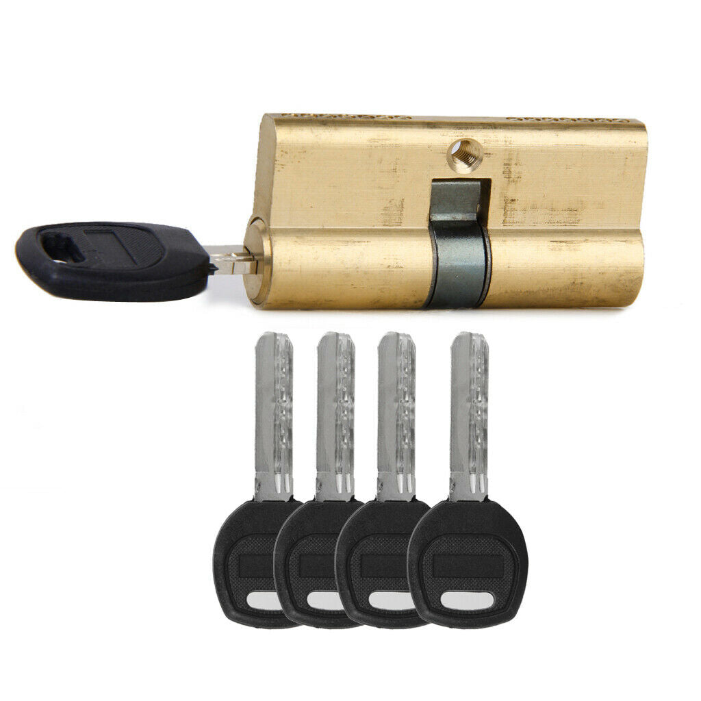 65MM 32.5/32.5 75MM 37.5/37.5 Brass Key Cylinder Door Lock Barrel with 7 key