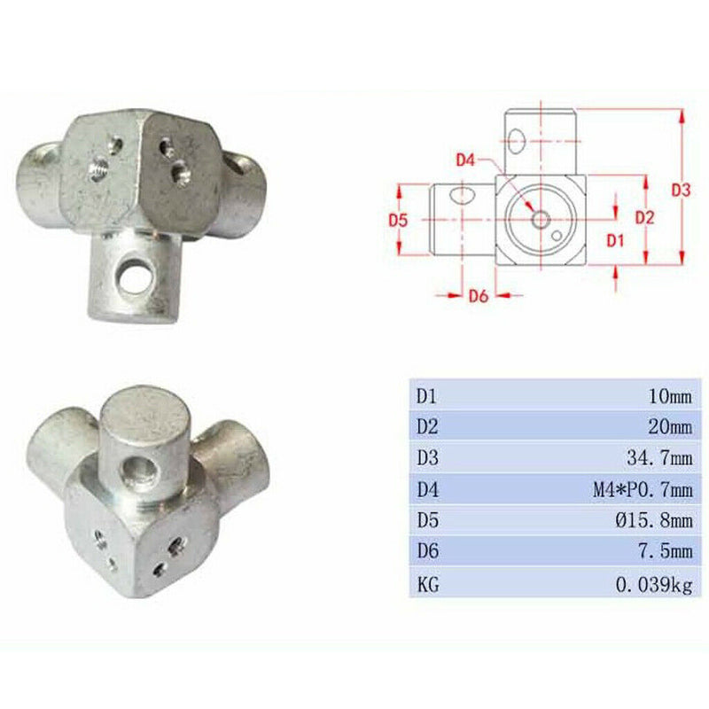 Three Way Stage Holder Stand Elbow Connector