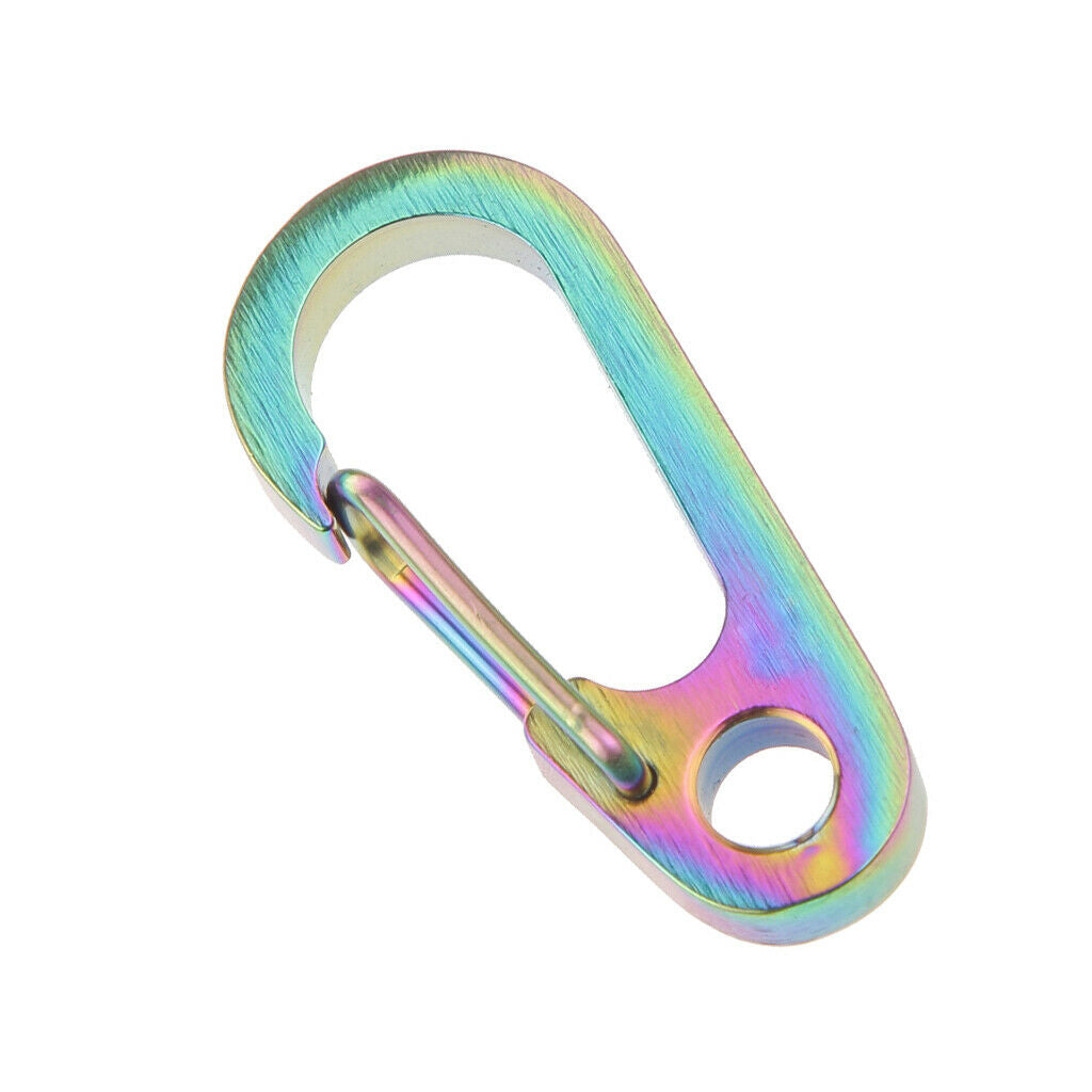 Heavy Duty Titanium Quickdraw Carabiner Snap Hooks Keyring Climbing Colorful