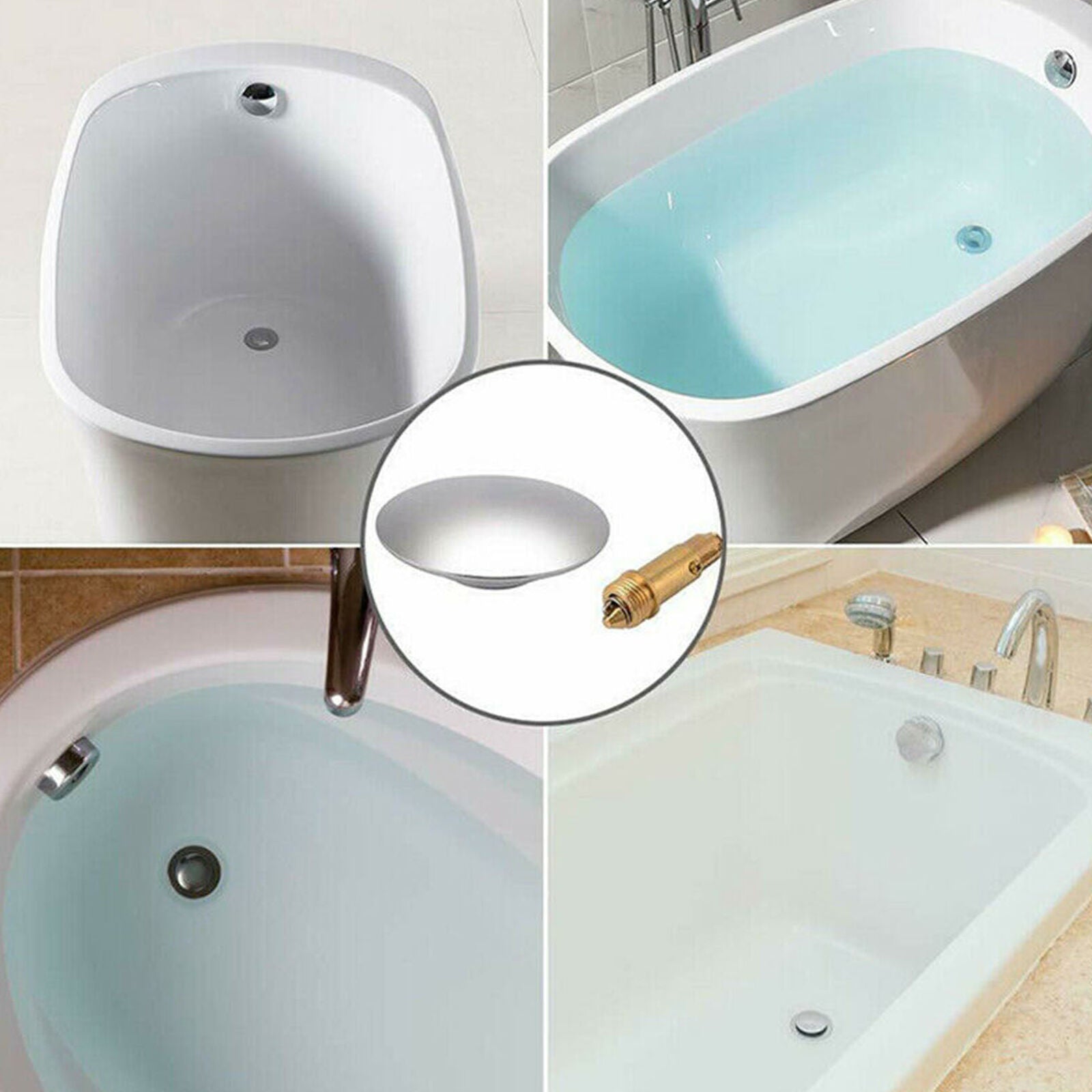 Bathtub Alloy Plug pop up Waste Valve Waste Set for Washbasin