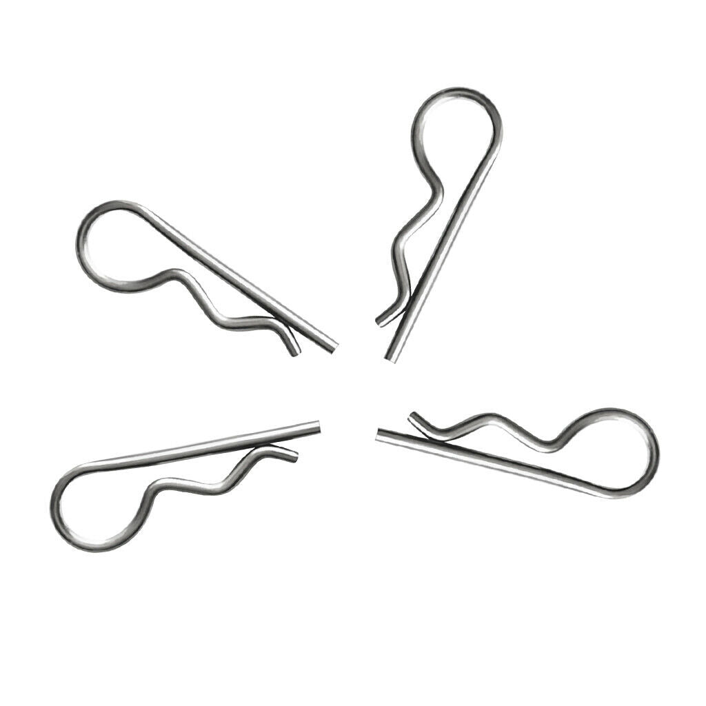 4 Pieces Marine Stainless Steel R Retaining Clips Spring Cotter Pins 5x103mm