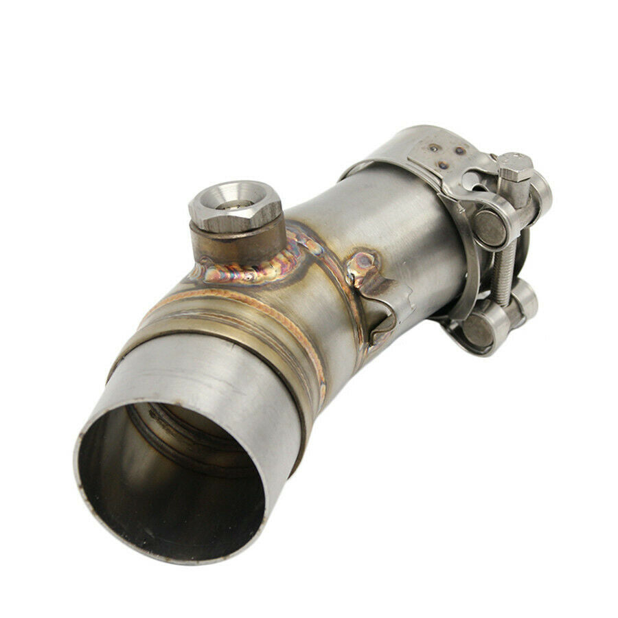 Motorcycle Exhaust Mid Pipe Muffler Link Tube Middle Connect For Kawasaki ER6N