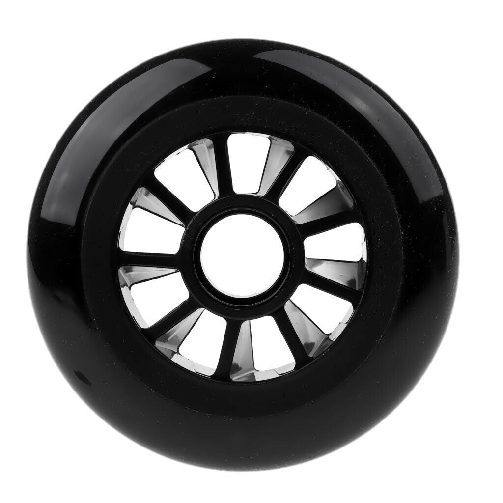 8X Speed Skating Wheels Outdoor Indoor Inline Skate Wheels Tool 90mm Black