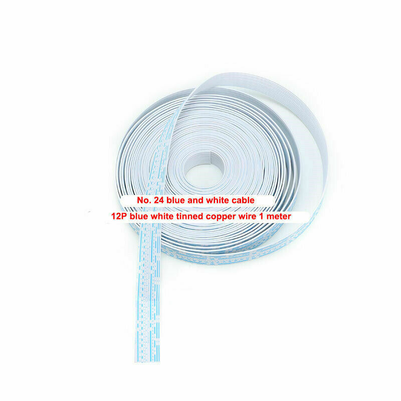 1 meter No. 24 blue and white ribbon cable 12P tinned copper wire