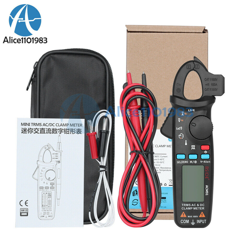Digital Clamp Meter DC AC Current Ammeter Multimeter voltage Ohm Hz NCV Tester