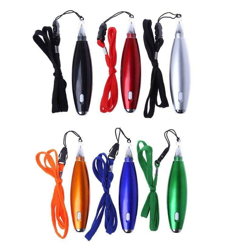 LED Ballpoint Note Pen Stationery Memo Paper Lanyard Pens With Hanging Rope Gift
