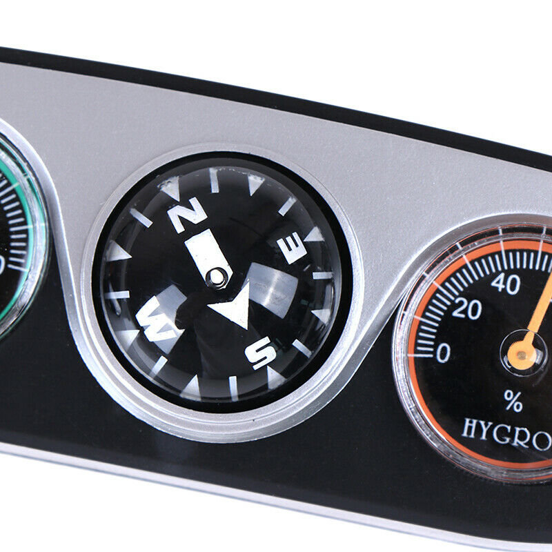3 in 1 Guide Ball Compass Thermometer Hygrometer For Auto Boat VehiclesJ ouJ Tt