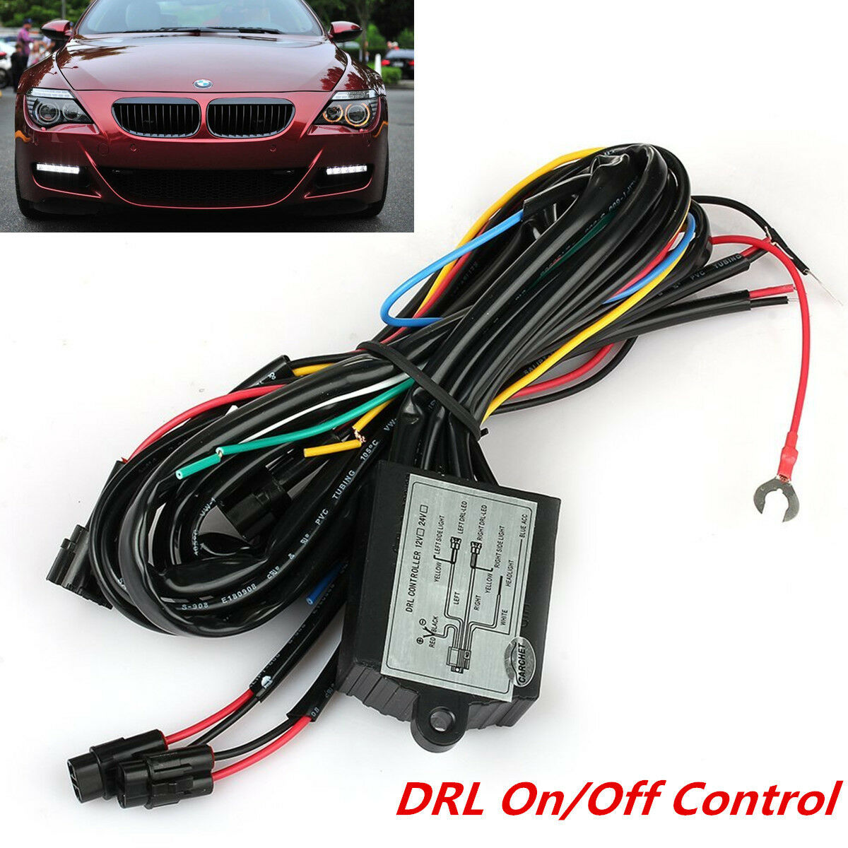 Universal LED Daytime Running Light Automatic ON/OFF Controller Module Box Relay