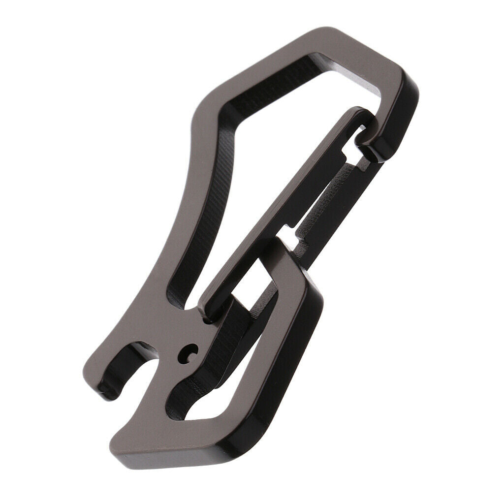 2pcs Stainless Steel Carabiner Key Chain Clip Camping Keyring Multi Functional