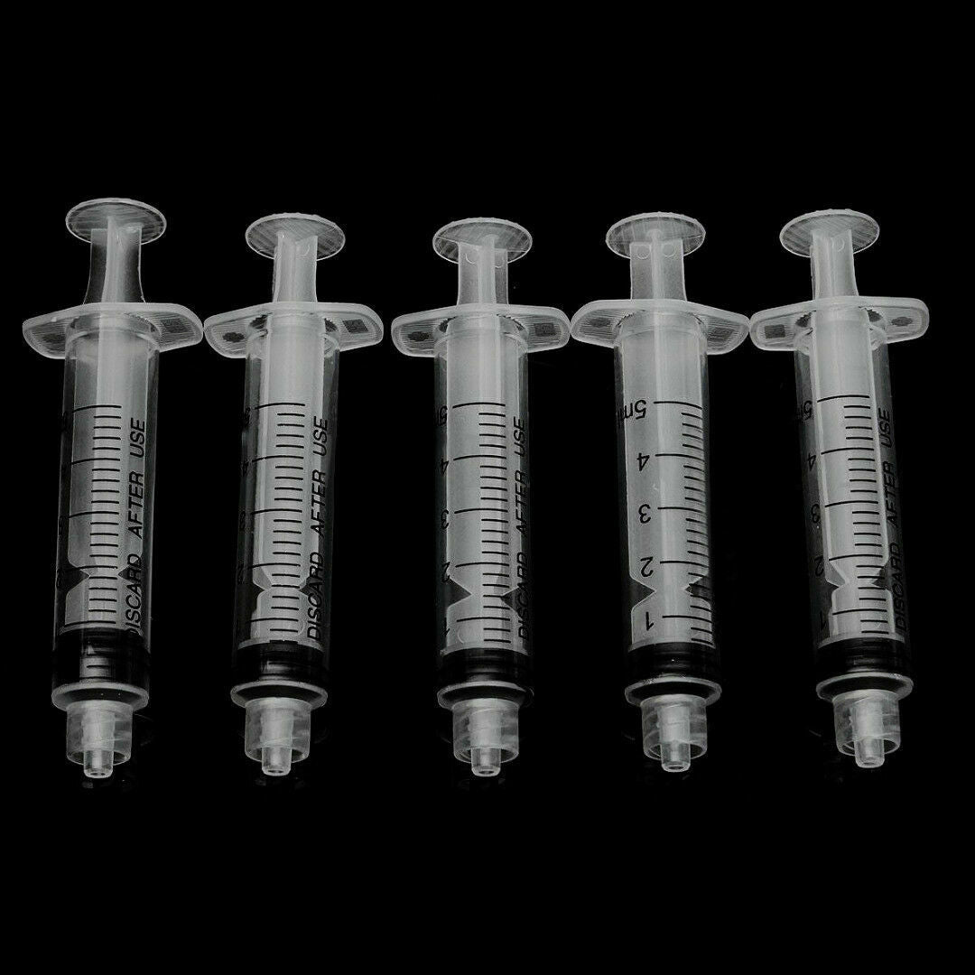5 Set Syringe Crimp Sealed-Blunt End Tips 1.5" For Makeup DIY Glue Oil Ink 5ml