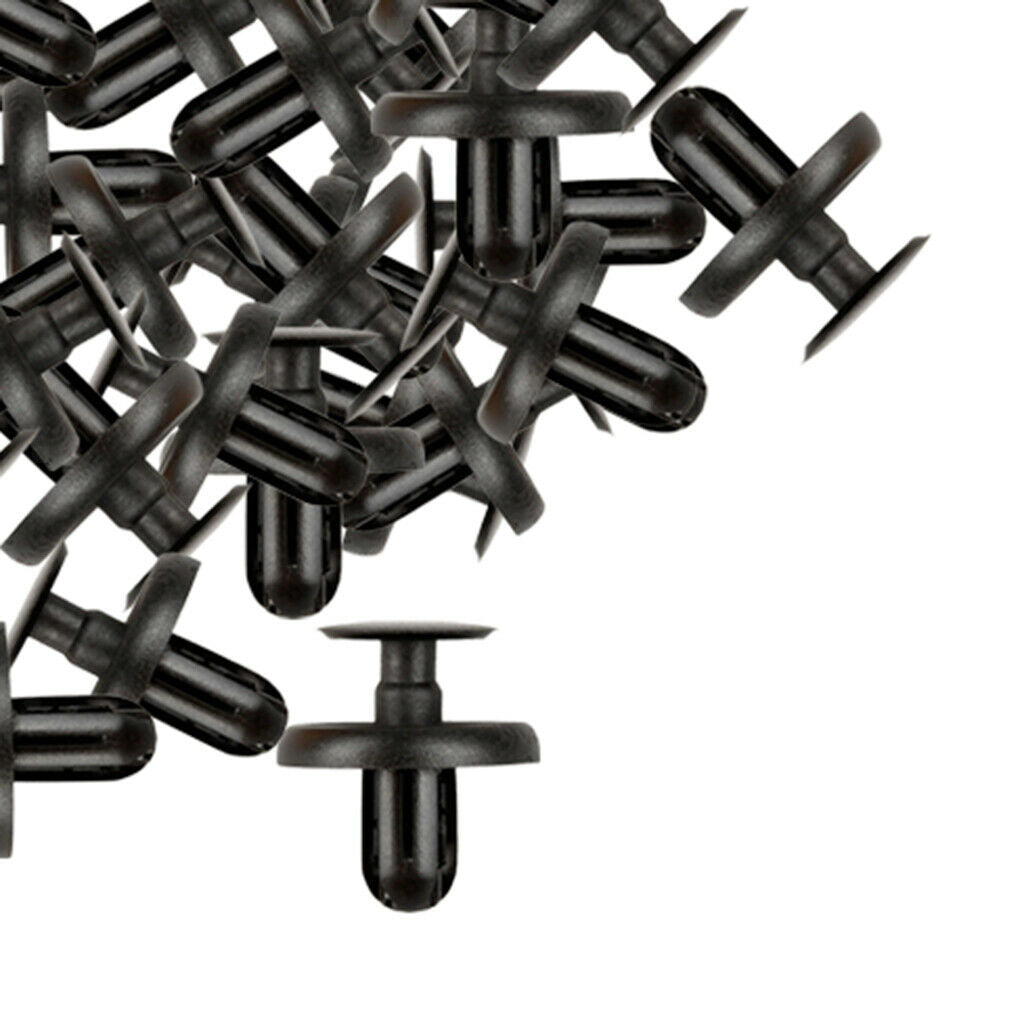 100 lot Automobile Mud Skirt Blind Rivets Nylon 0.27inch Retainer Clips Pins