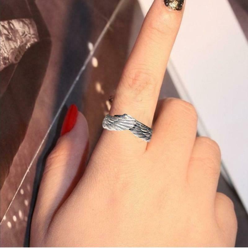 Angel Wing Knuckles Rings Open for Women Girls Teens Charm Gifts Fashion Jewelry