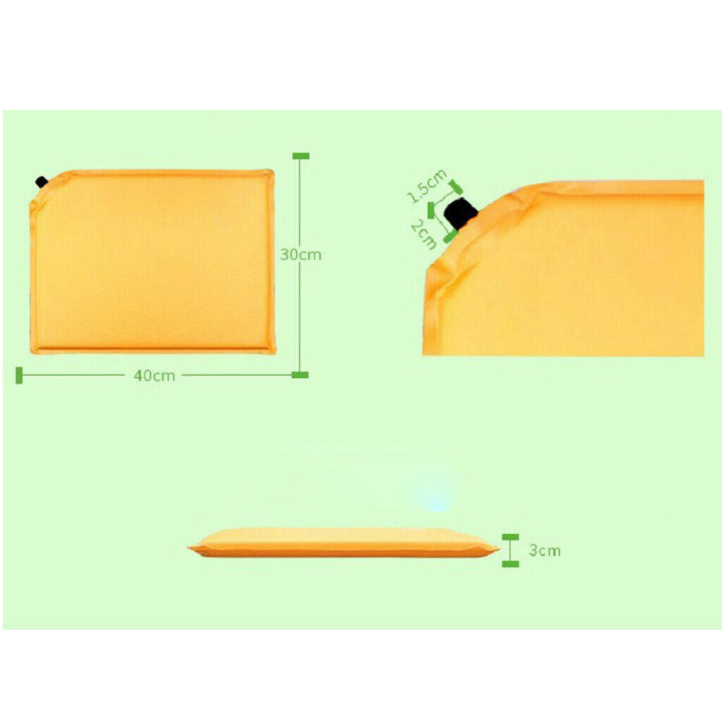 2Pcs Outdoors Self-Inflating Stadium Seat Cushion, Inflatable Polyester Pongee
