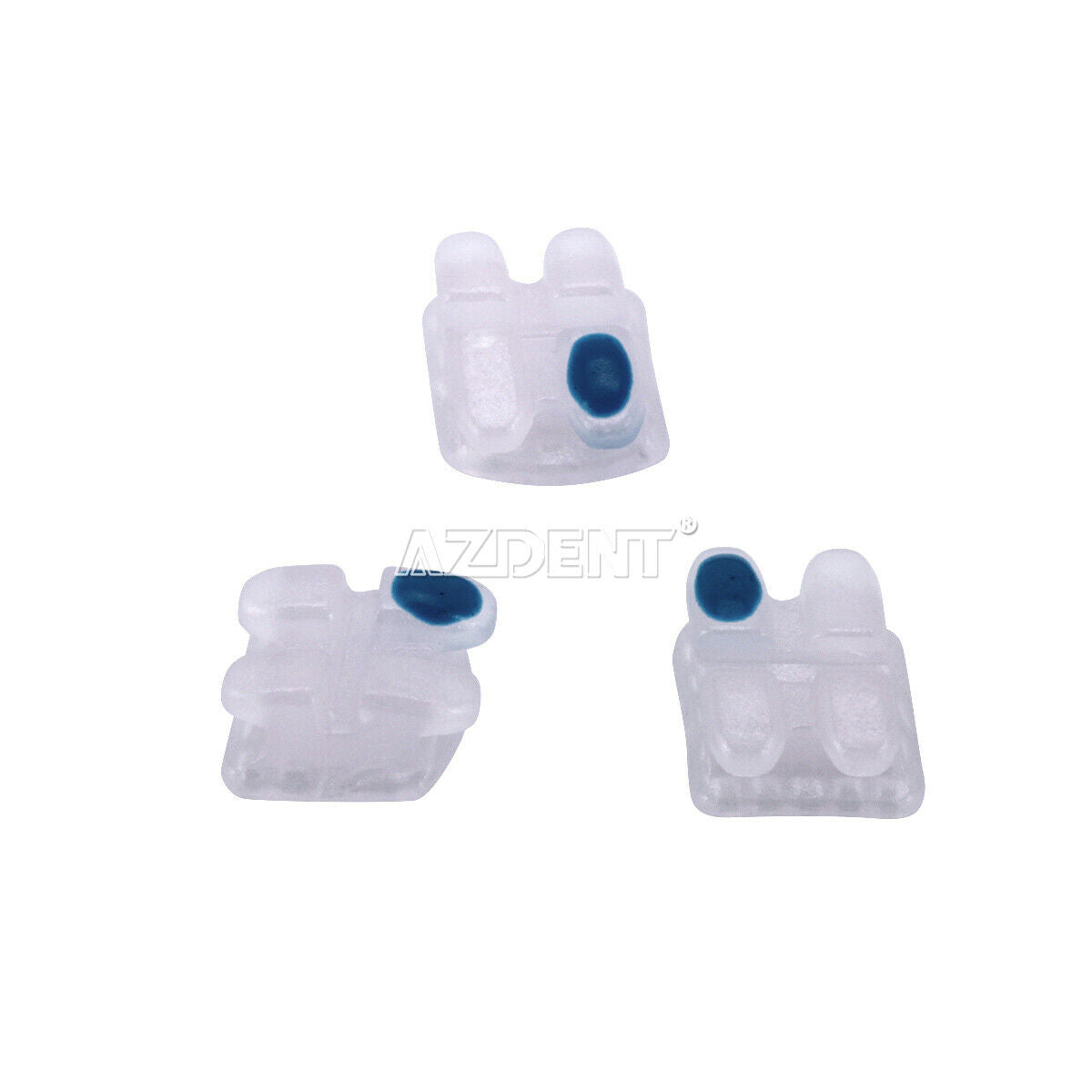 5 Packs Dental Orthodontic Ceramic Brackets 5*5 MBT 0.022 Hooks 345 AZDENT