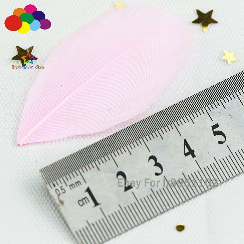 Round Head Goose Feathers 5-7cm Small Floating Pink Swan Feather Plume for Craft