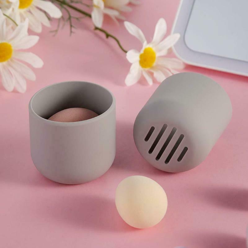 Puff Holder Empty Cosmetic Rack Puffs Drying Box Silicone Beauty Ball Powder