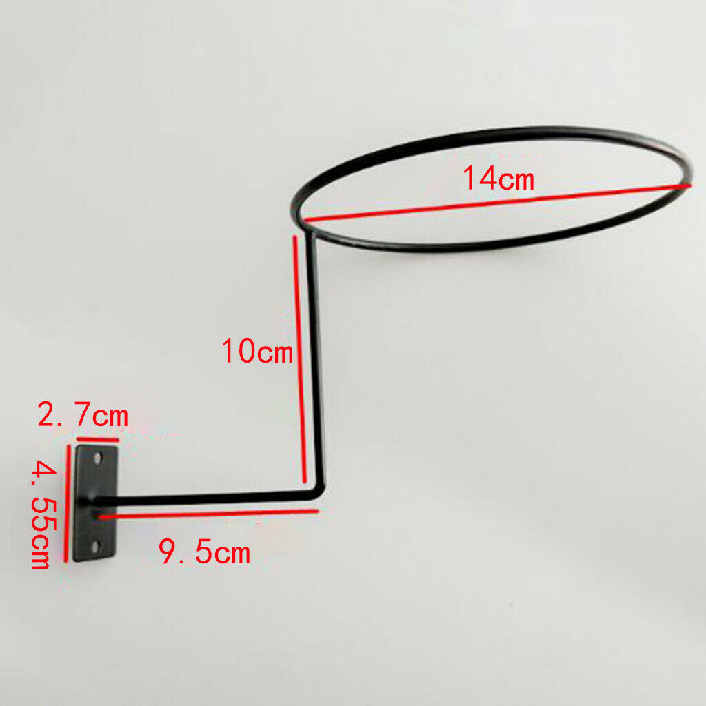 9x Anti-corrosion Helmet Holder Hanger for Top Cowboy Sun Hat Wig Black