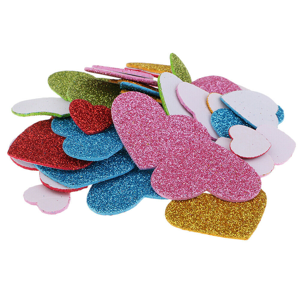 50 pieces Heart Foam Stickers Self-adhesive stickers for wall DIY