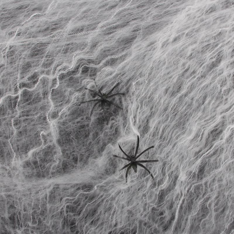 Stretchy Spider Web Net Cobweb With Spider for Halloween Party Decoration