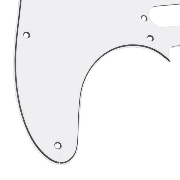 White 3 Ply Pickguard For  Guitar