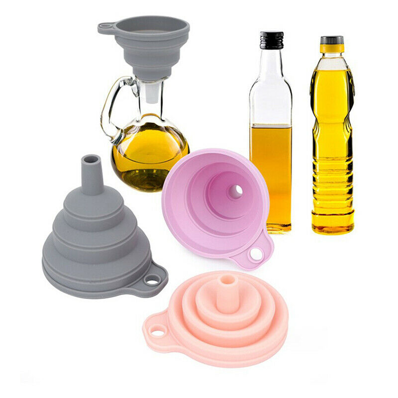 6PCS Small Silicone Collapsible Silicon Kitchen Funnel Hopper Gel Practic.l8