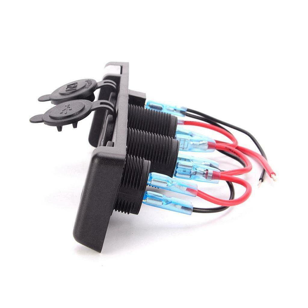 12V Digital Display Voltage Combination Panel Car Charging Cigarette Lighter