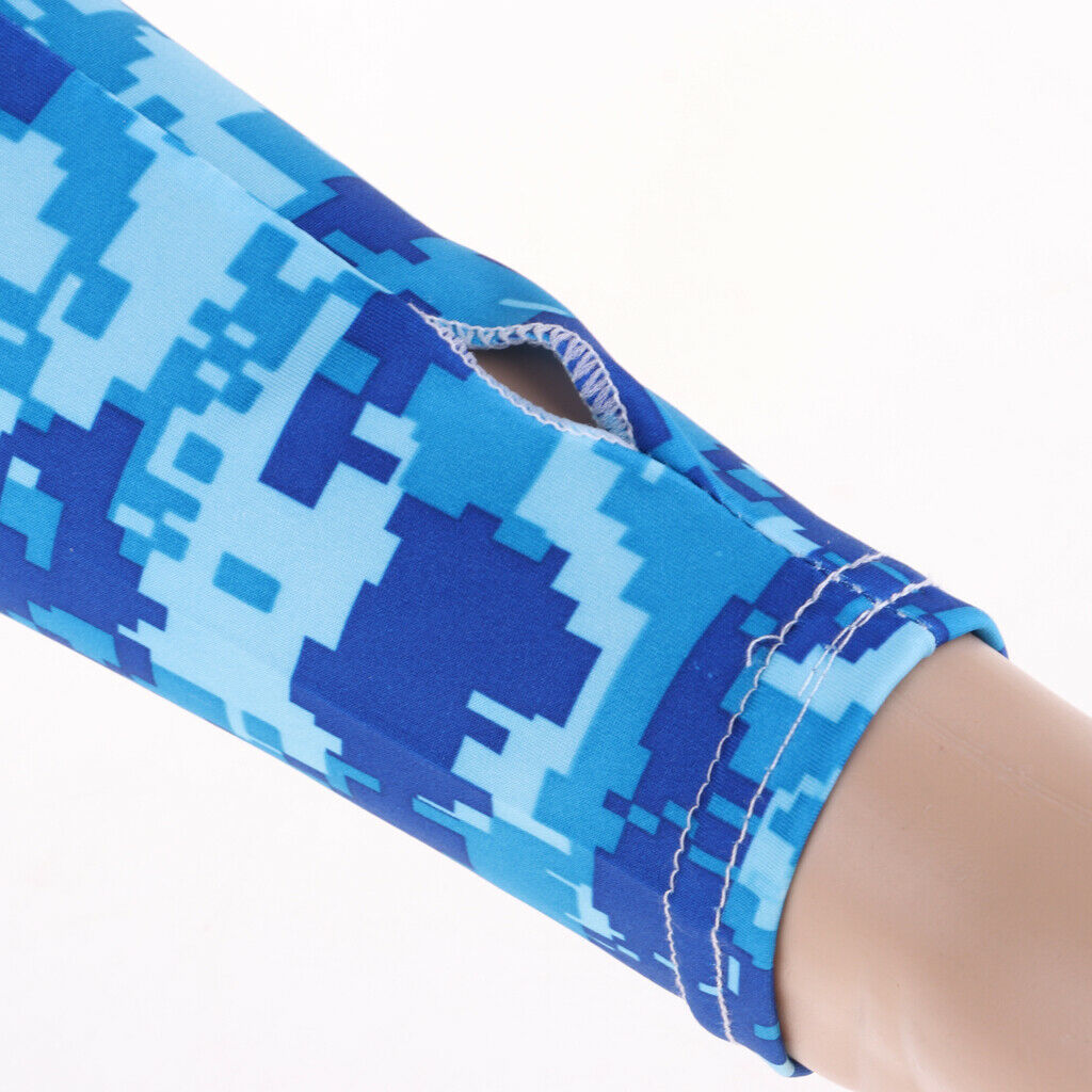 Outdoor Bicycle Ice Sleeve Sun Protection Arm Cuff Cover Warmers Navy blue