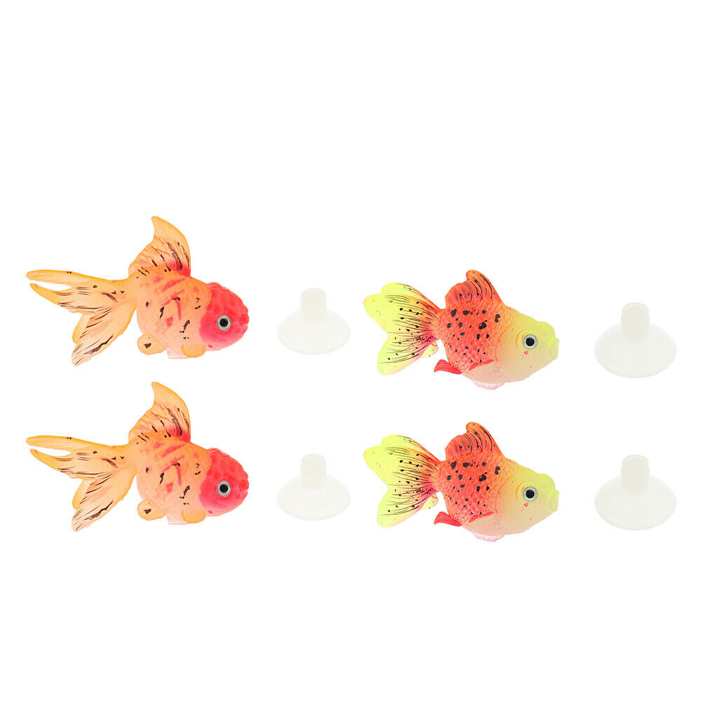 4 Pack Artificial Moving Floating Fish for Fish Tank Aquarium Decoration