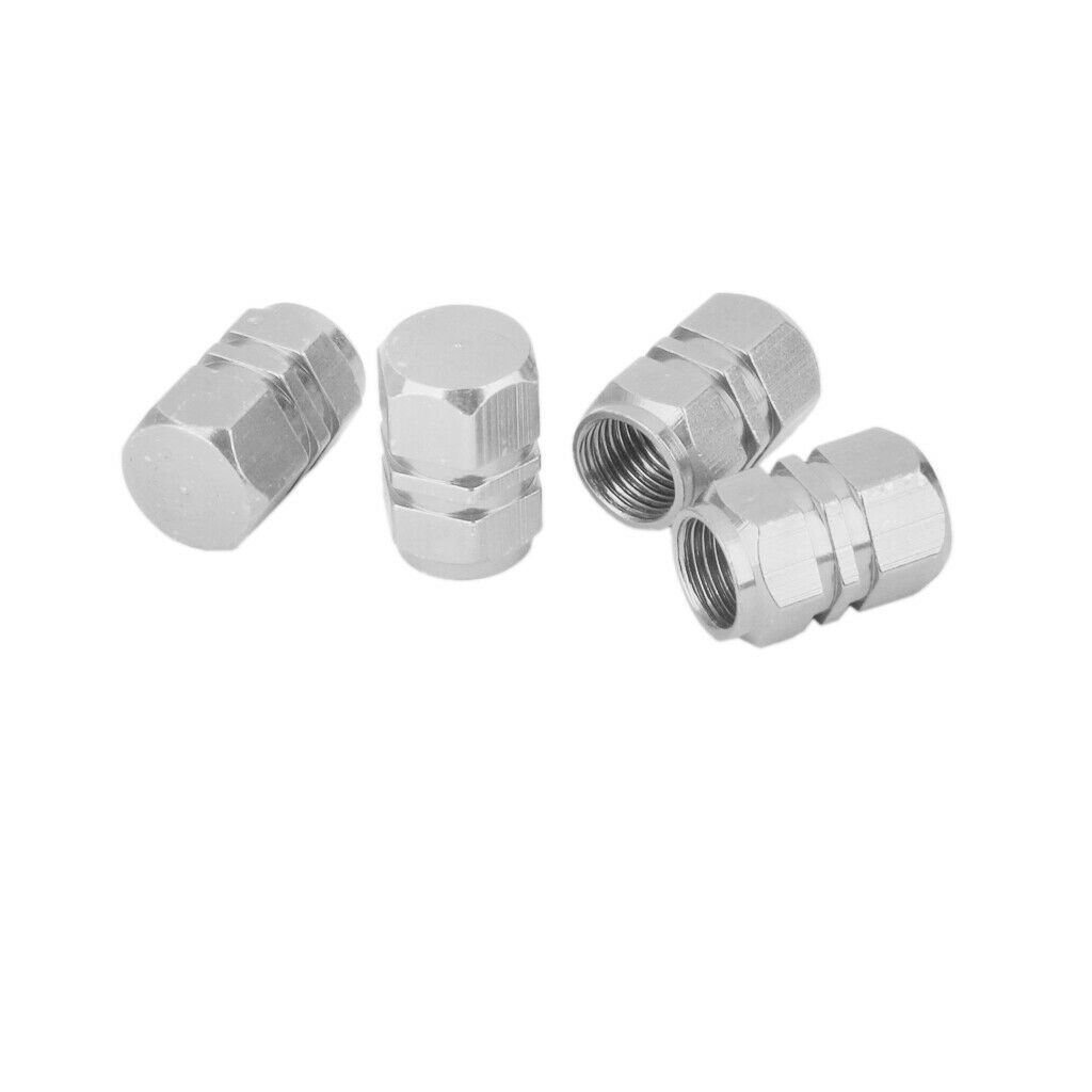 4x Aluminum Alloy Tire Wheel Rims Stem Air Cover Tyre Cover Truck 0.5"