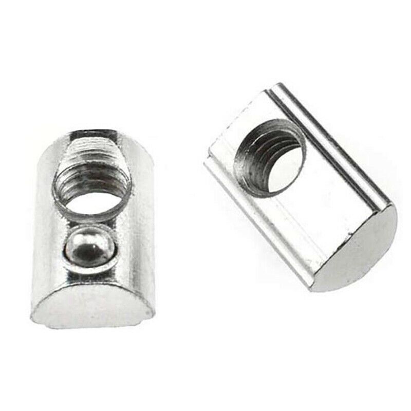 25 Pack 2020 Series M5 T Slot Nuts Roll-In Sp Ball Loaded Elastic Nuts for 202B4