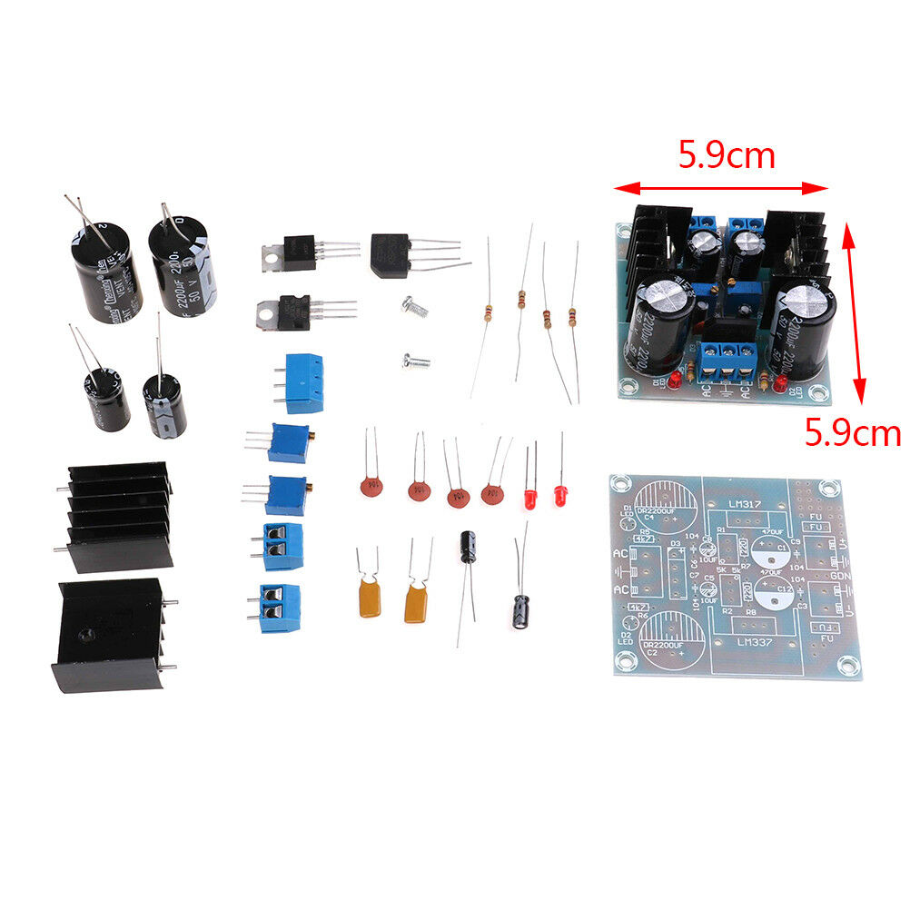 AC/DC 12V 24V LM317 LM337 Linear Voltage Regulator Adjustable Power Supply *DD