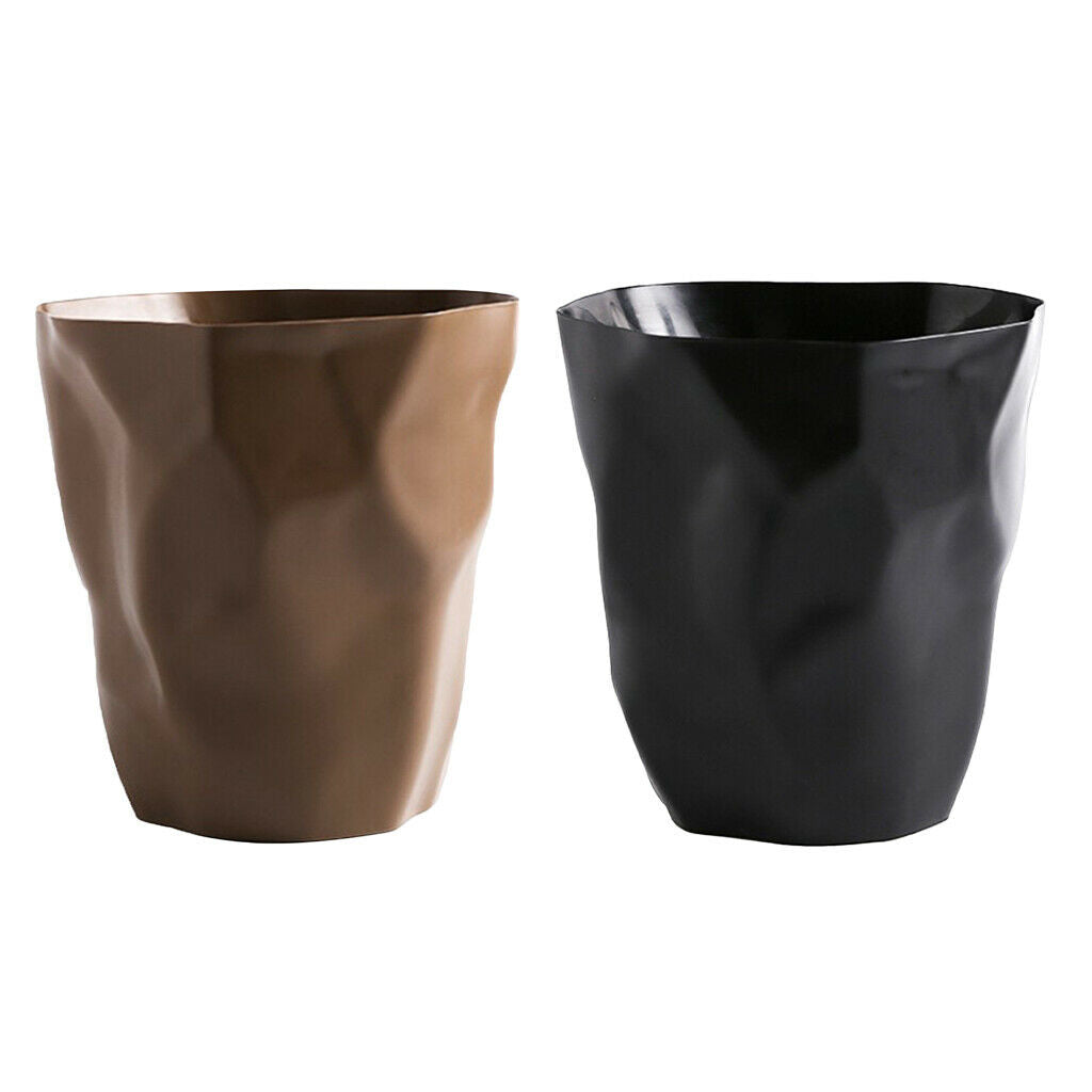 2pcs Mini Trash Can Rubbish Bin Tabletop Ashtray Living Room Garage Kitchen