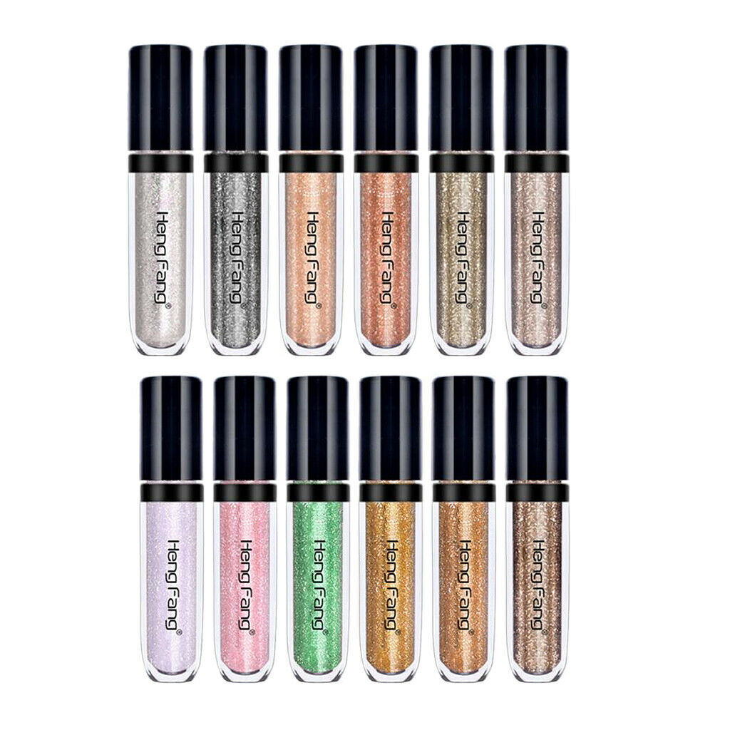 12 Pack Diamond Shiny Liquid Eye Shadow Metals Glitter Glitters Makeup