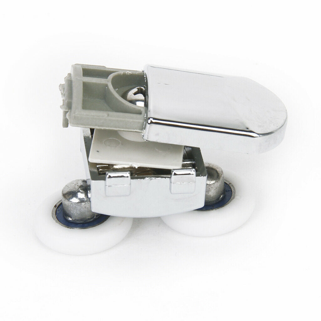 2 Pair Double Wheeled Shower Bathroom Door Top &