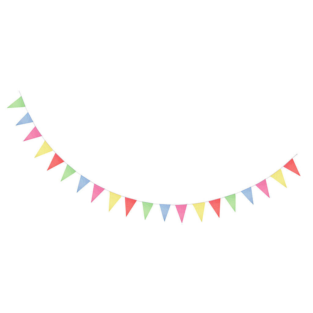 100Pcs Pennant Flag 18x28cm String Bunting Banner 38m For Xmas Party Decors