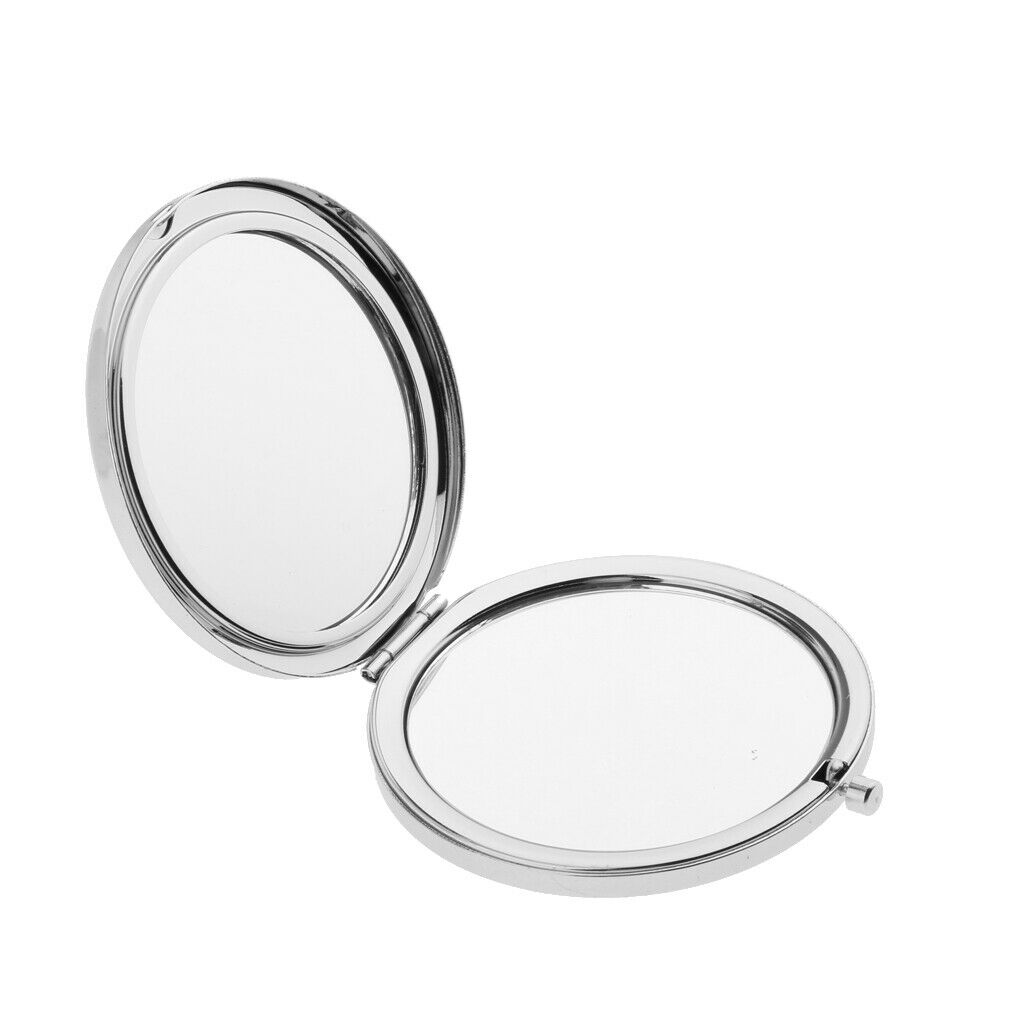 Double Sided Face Makeup Mirror ,Normal & Magnifying Folding Compact Mirrors