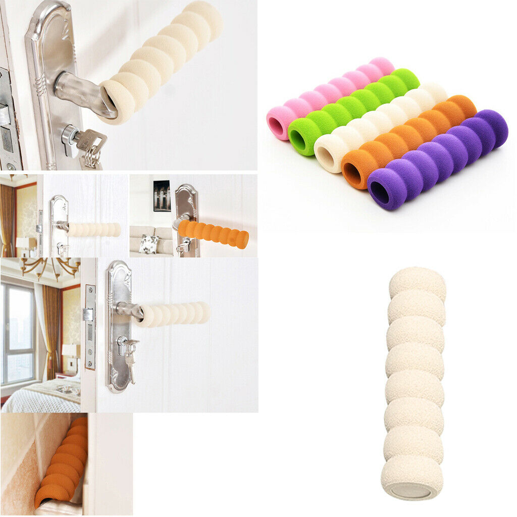 Set of 4 Door Handle Cover Sleeve Door Knob Safety Protector Anti-collision