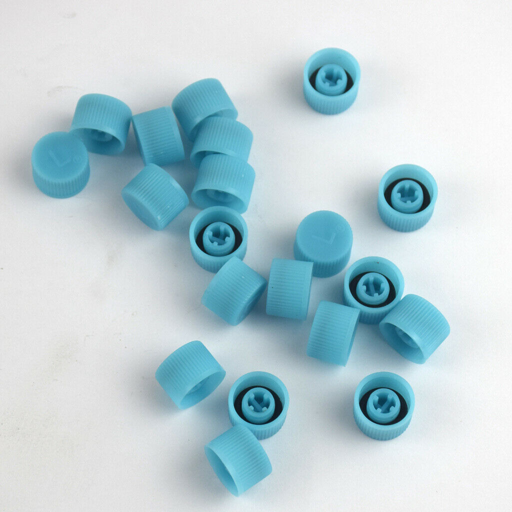 40 pcs high and low side port Air Conditioning Schrader Valve Caps blue