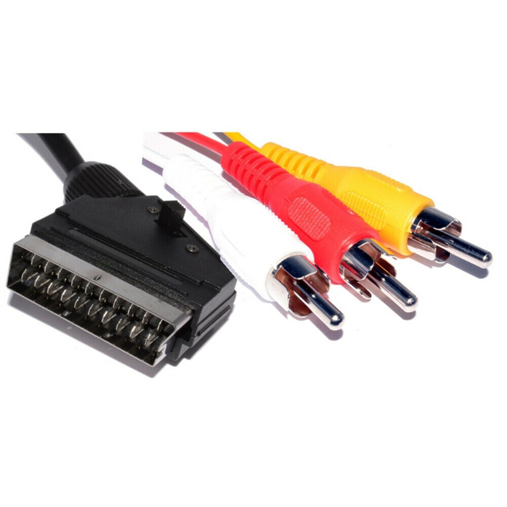 1.8m 6 Feet RGB Scart to 3 RCA Video Cable For NES For FC XXUC High Quality