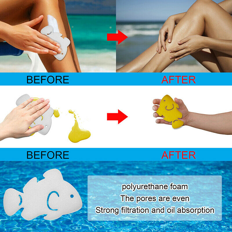 6pcs/lot Oil Absorbing Sponge Swimming Pool Absorbing Sponge Scum Cleaning Tools