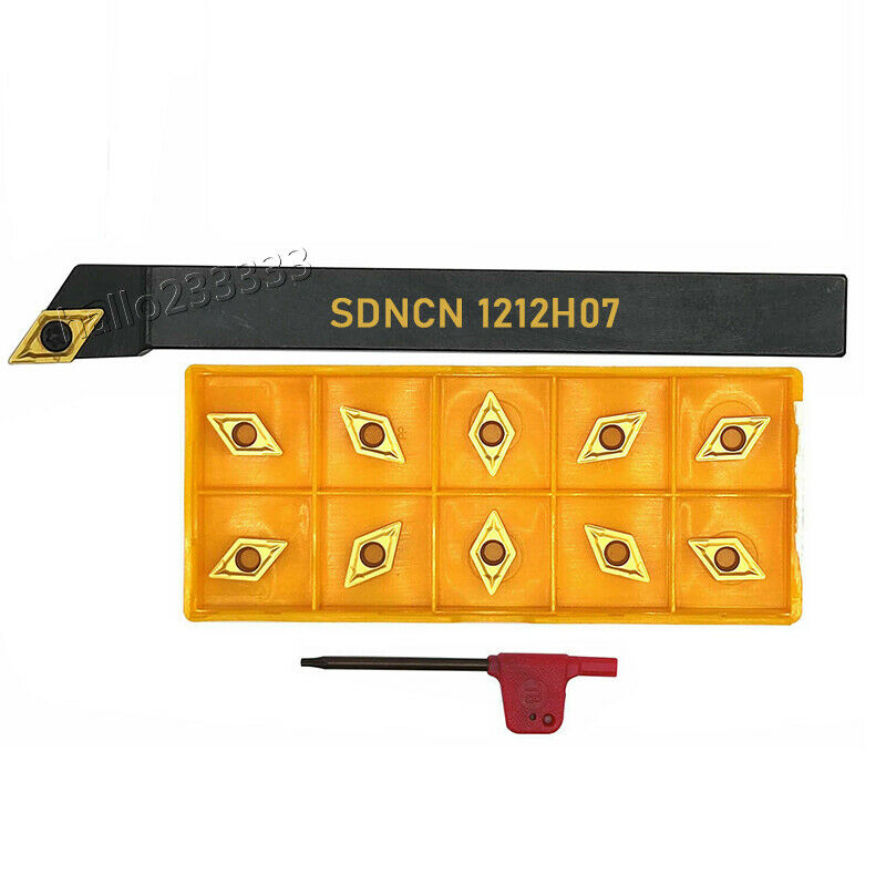 62.5° SDNCN1212H07 lathe External Turning Tool Holder +DCMT070204 Turning insert