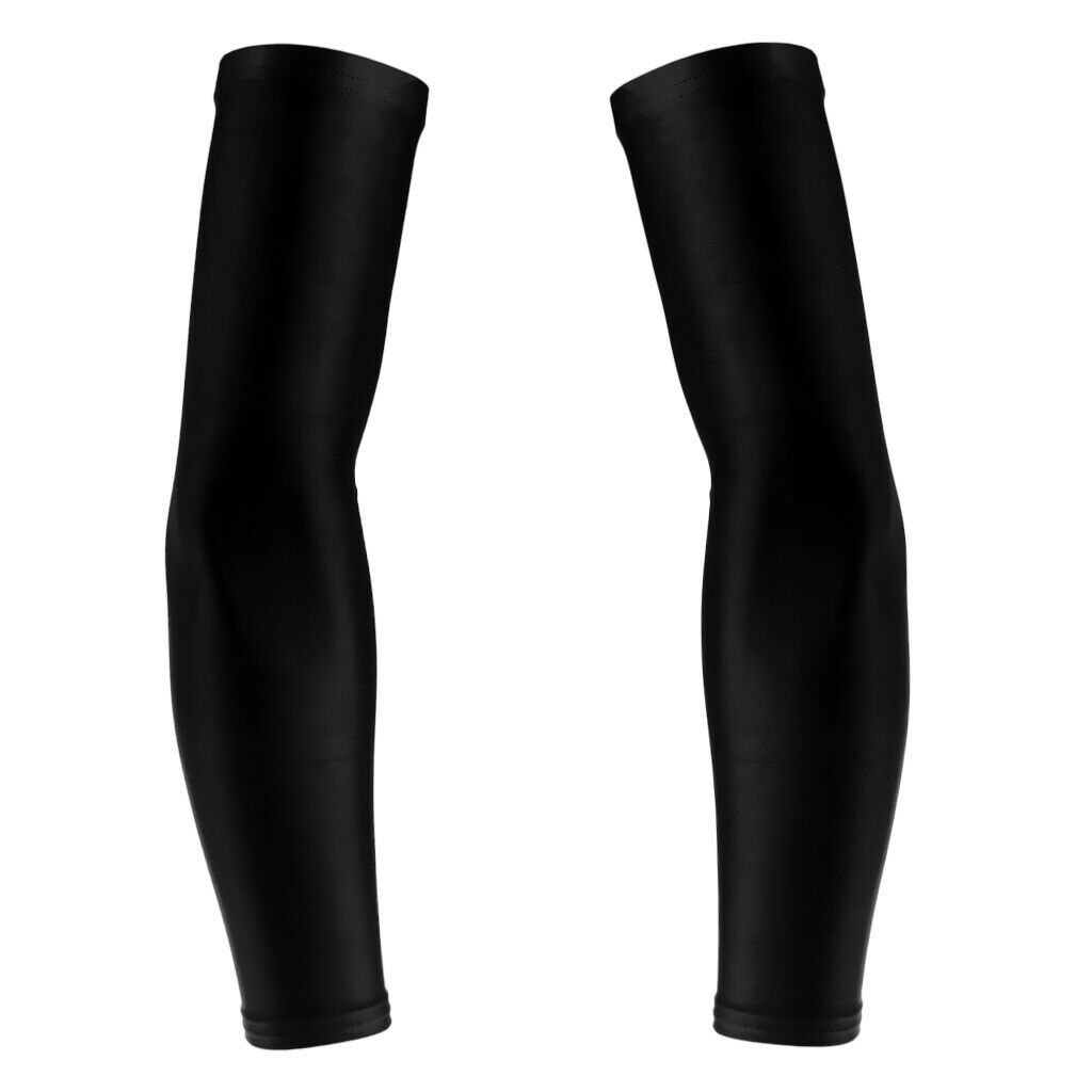 1 Pair Stretch Football UV Sun Protection Arm Sleeves Cover  S Black