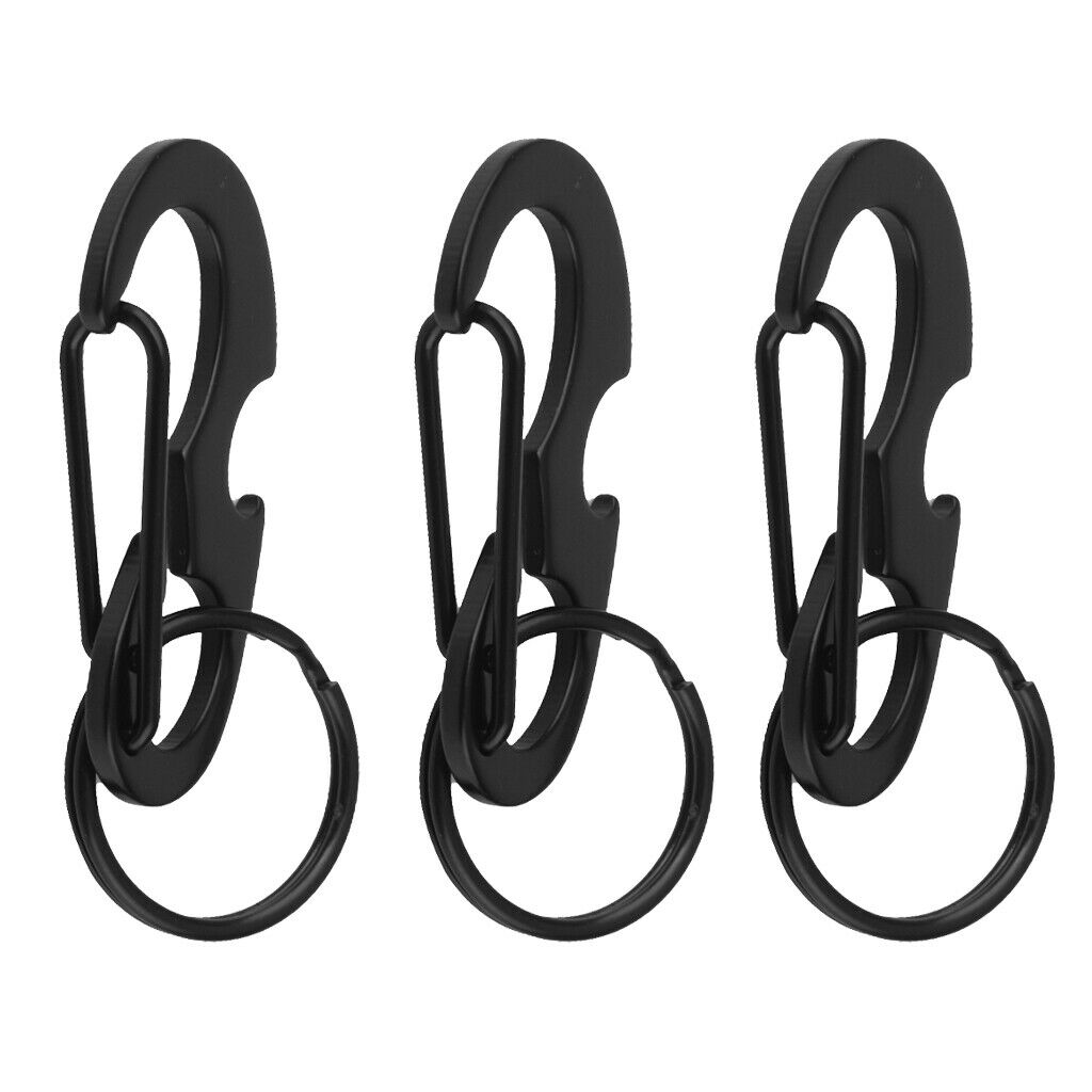 3x Portable Spring Snap Carabiner Keychain  Buckle