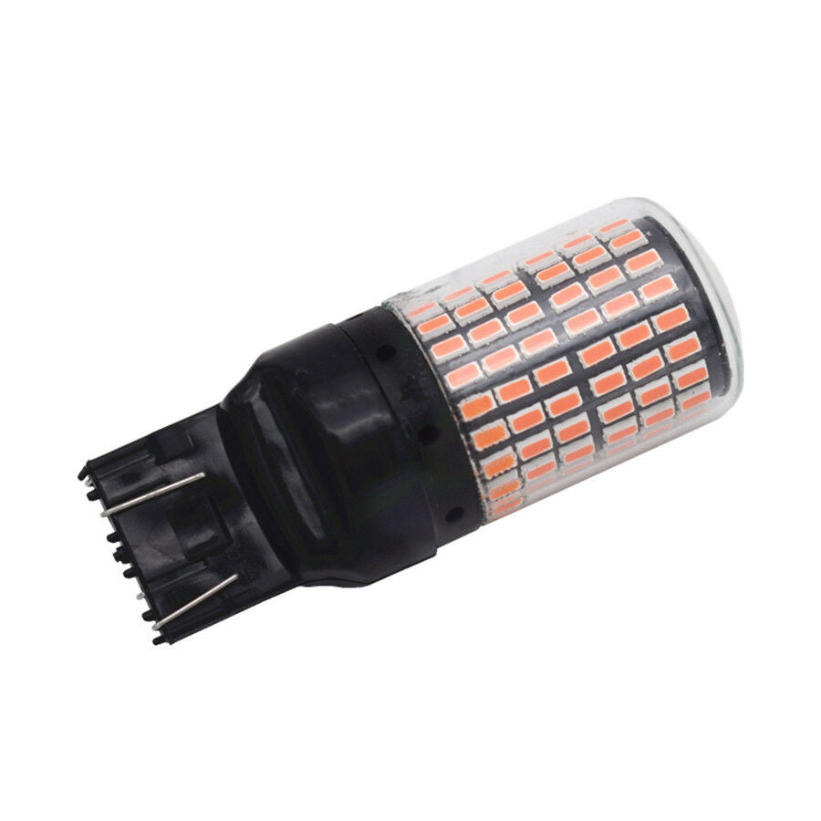 2pcs T20 7443 3014 144SMD Red LED Canbus Taillight Flashing Strobe Blinking Rear