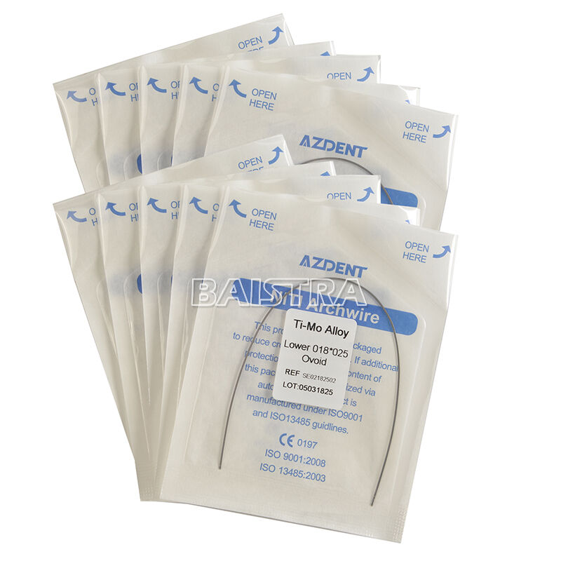 200 Packs Dental Orthodontic TMA Beta Ti-Mo Alloy Rectangular Arch Wires AZDENT