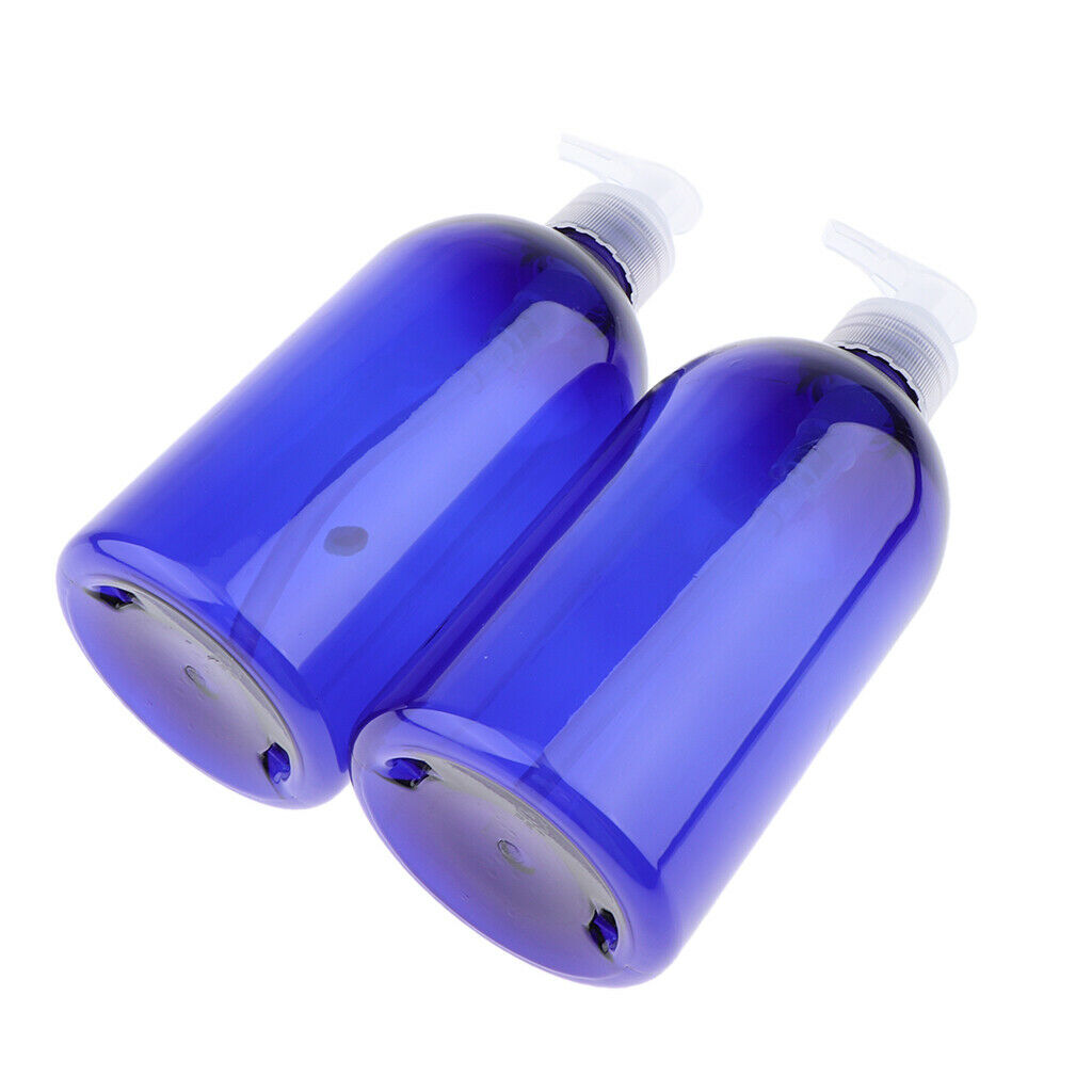 Large Cosmetic Pump Bottles Shampoo Empty Lotion Travel Dispensers (4Pcs, 500mL)