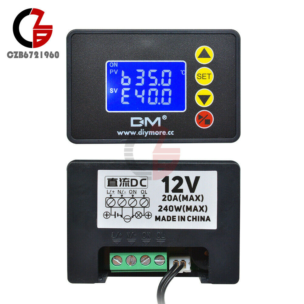 DC12V 240W Digital 1.37" LCD Display -55℃~120℃ Temperature Controller NCT Sensor