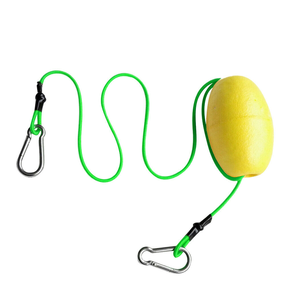 Kayak Tow Throw Line Floating Accessory Leash - Yellow + Green