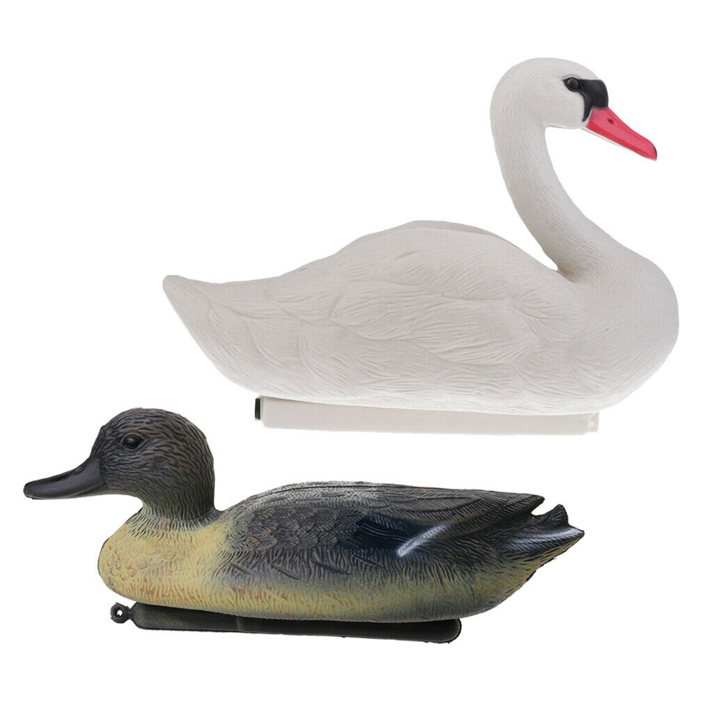 2 Pieces Lifelike Duck Goose Hunting Shooting Decoy Garden Decor