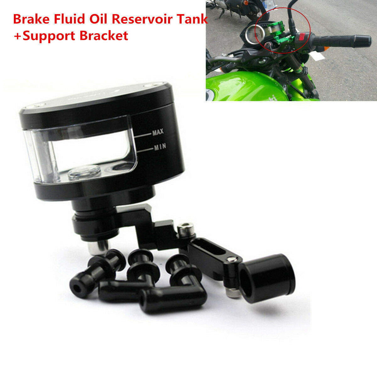 Brake Fluid Oil Reservoir Cup Tank For Yamaha YZF R1 R6 R6S FZ ZX6 ZX9 CBR600RR